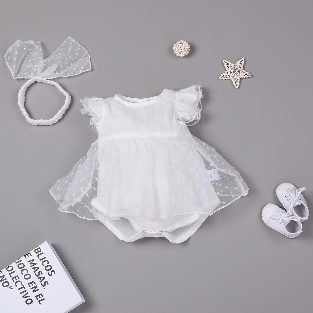 White princess lace sweet cute princess dress for 22” reborn baby doll girl