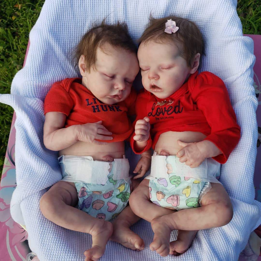 17” Real Lifelike Twins Rocio and Lisa Reborn Baby Doll Girl