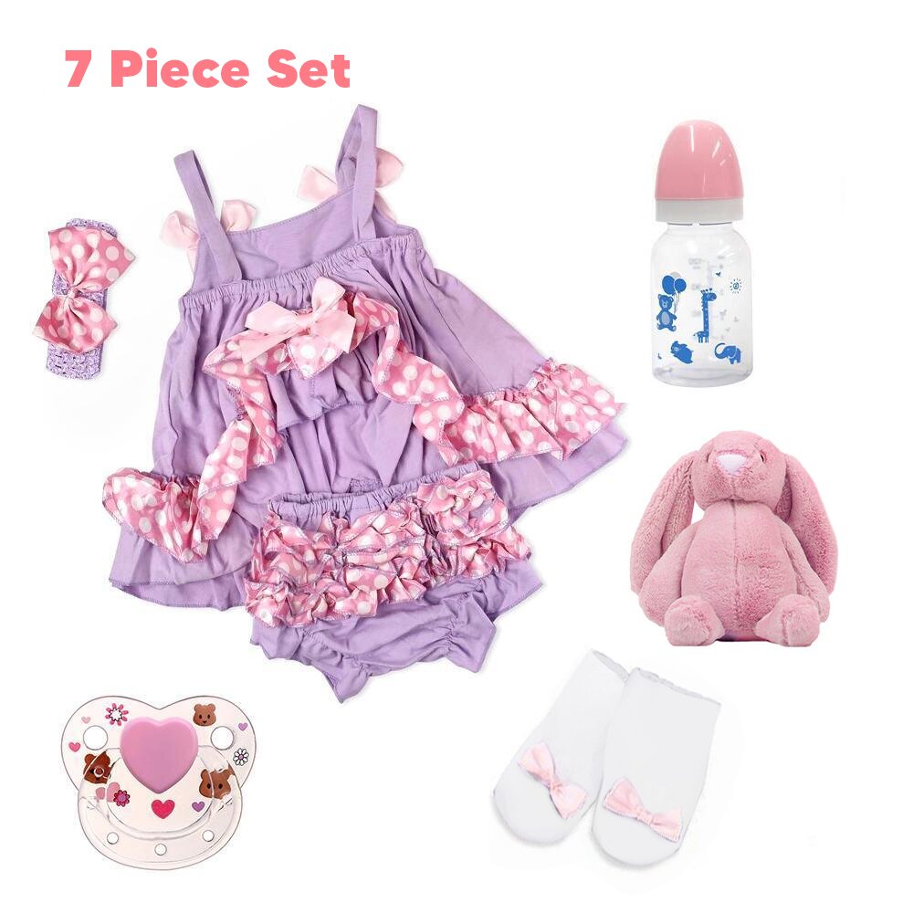 [Suitable for 12” Mini doll]Adoption Reborn Baby Essentials-7pcs Gift Set C