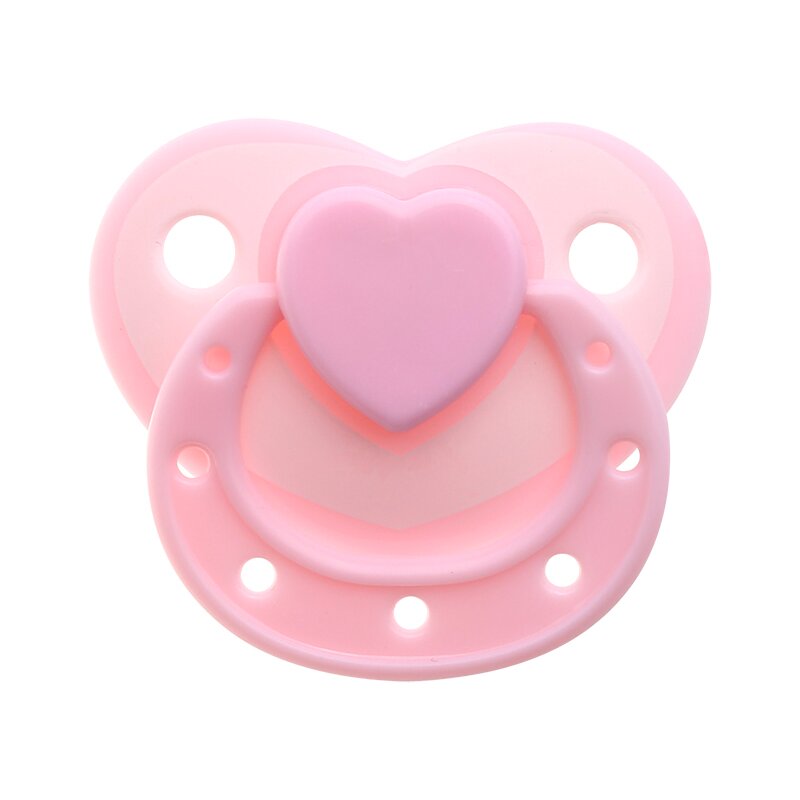 Pure color Love shape magnetic pacifier