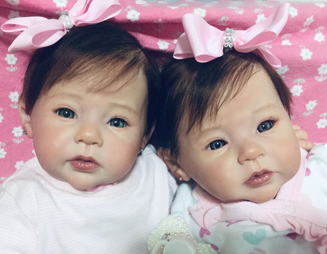 20 ” Real Lifelike Twins Sister Fidelia and Fiona Reborn Baby Doll Girl