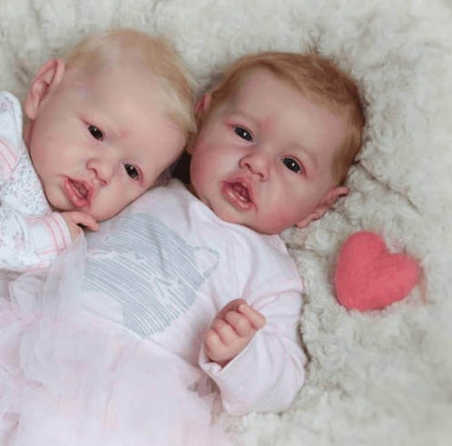 Truly Reborn doll Twins Sister 22″ Kevina & Kaliyah , Best Gift for Children 3+