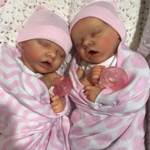 17” Real Lifelike Twins Jorge and Tina Reborn Baby Doll Girl