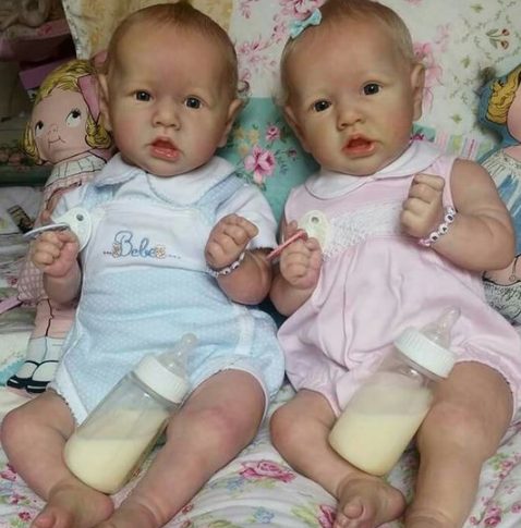 22″ Twins Salome and Sandy Reborn Baby Doll Girl, Gift