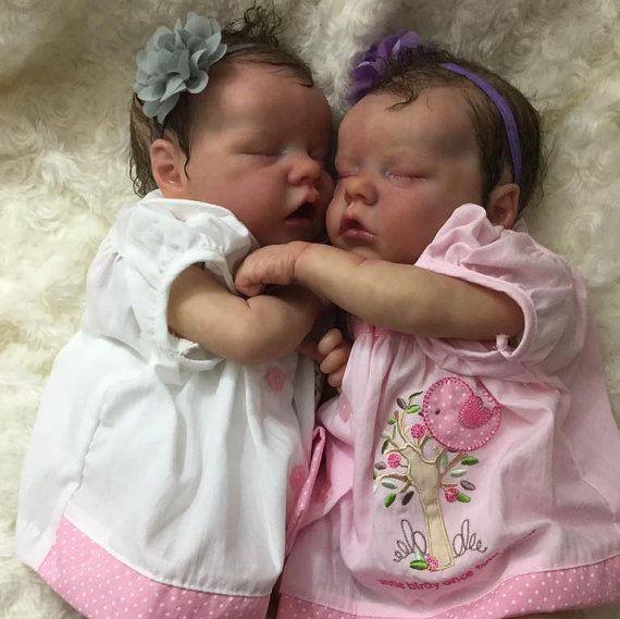 17” Real Lifelike Twins Olga and Cortney Reborn Baby Doll Girl