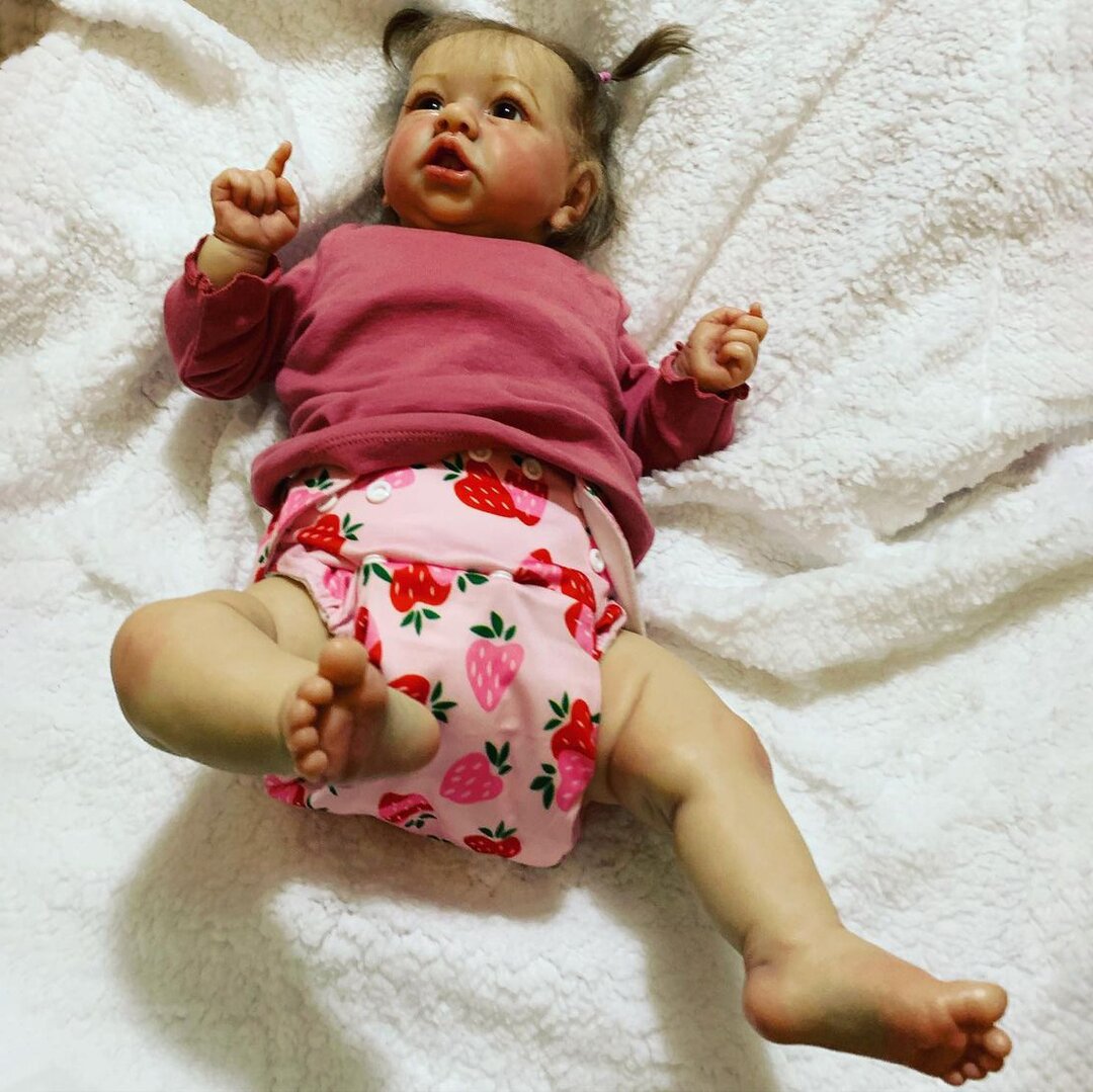 22” Cute Elodie Touch Real Reborn Baby Doll Girl