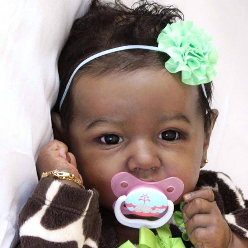 22” African American Reborn Baby Doll Girl Hayley Toy