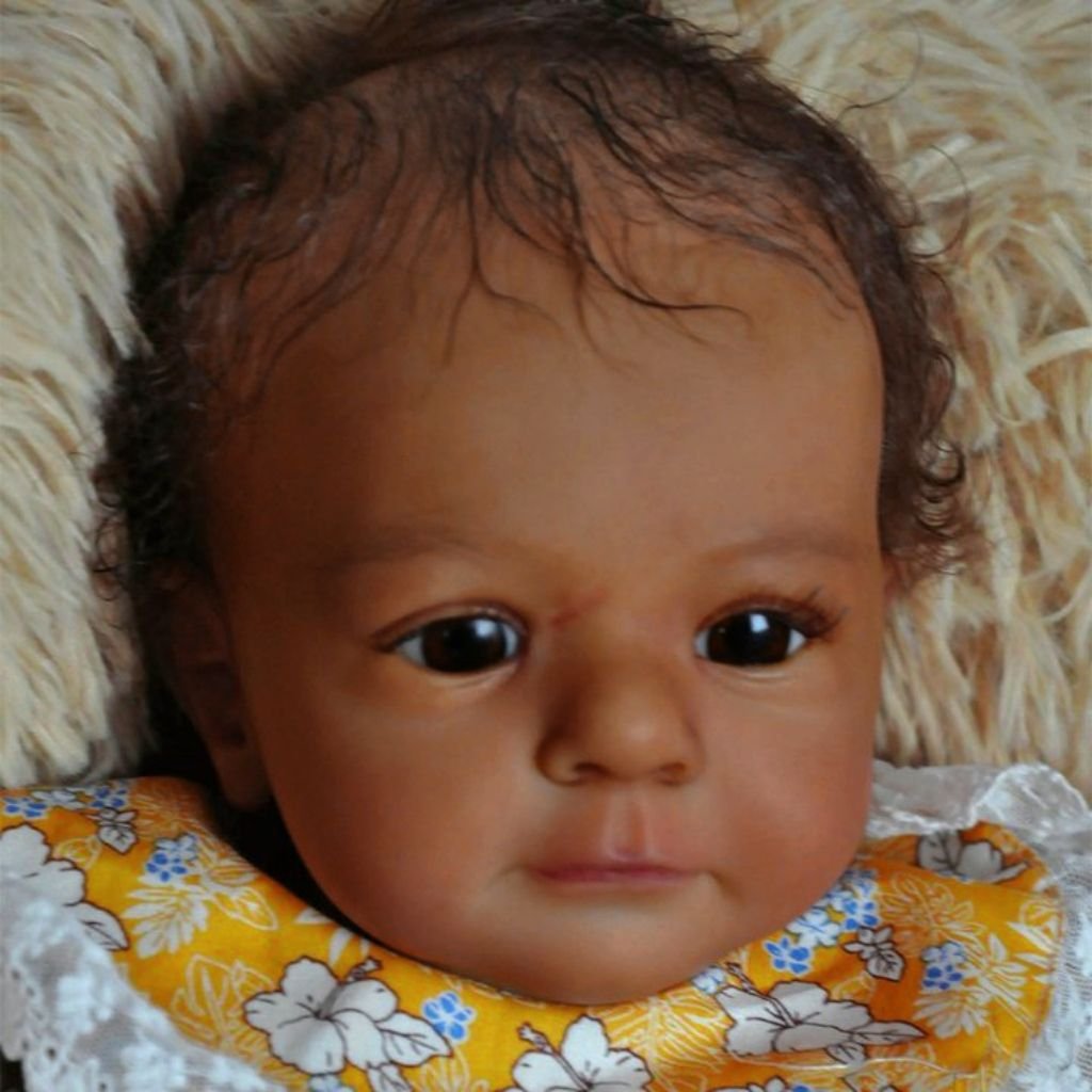 [New Series 2022]18” Super Lovely Girl Named Dady Cloth Body Reborn African American Baby Doll,Best Kids Gift
