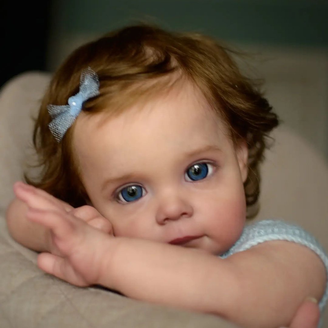 17″ or 22″ Cute Brown Hair Reborn Princess Eudora,Handmade Fantasy Silicone Reborn Baby Girl Doll