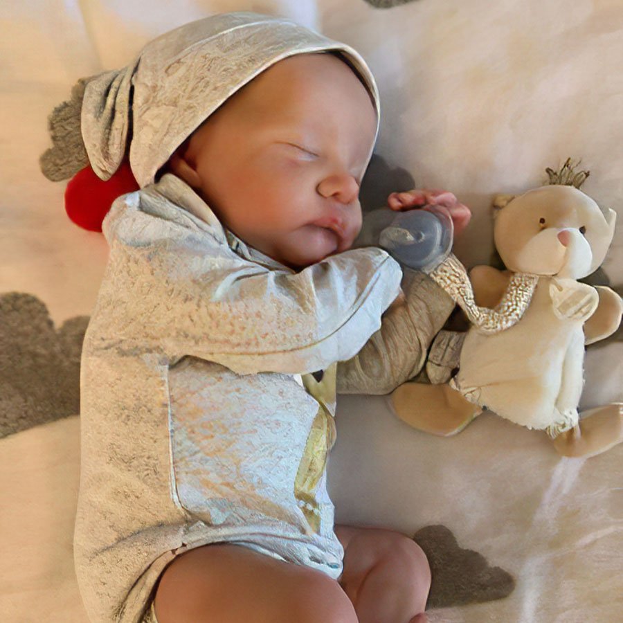 [New Series!] Real Newborn Reborn Baby Boy Realistic 12” Eyes Closed Reborn Baby Doll Named Anderson