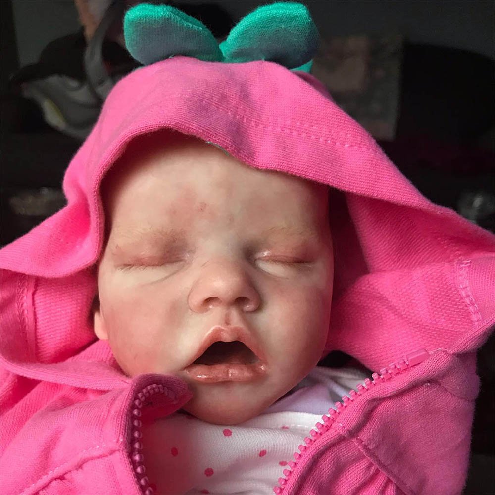17″Cute Lifelike Handmade Sleeping Reborn Newborn Baby Dolls Named Simona