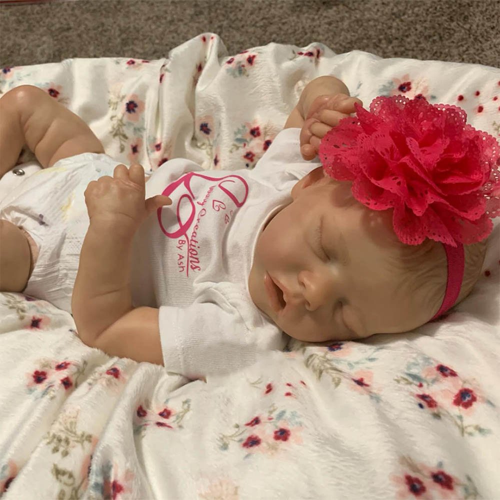 17” Realistic  Sleeping Reborn Baby Girl Dolls Named Tammy