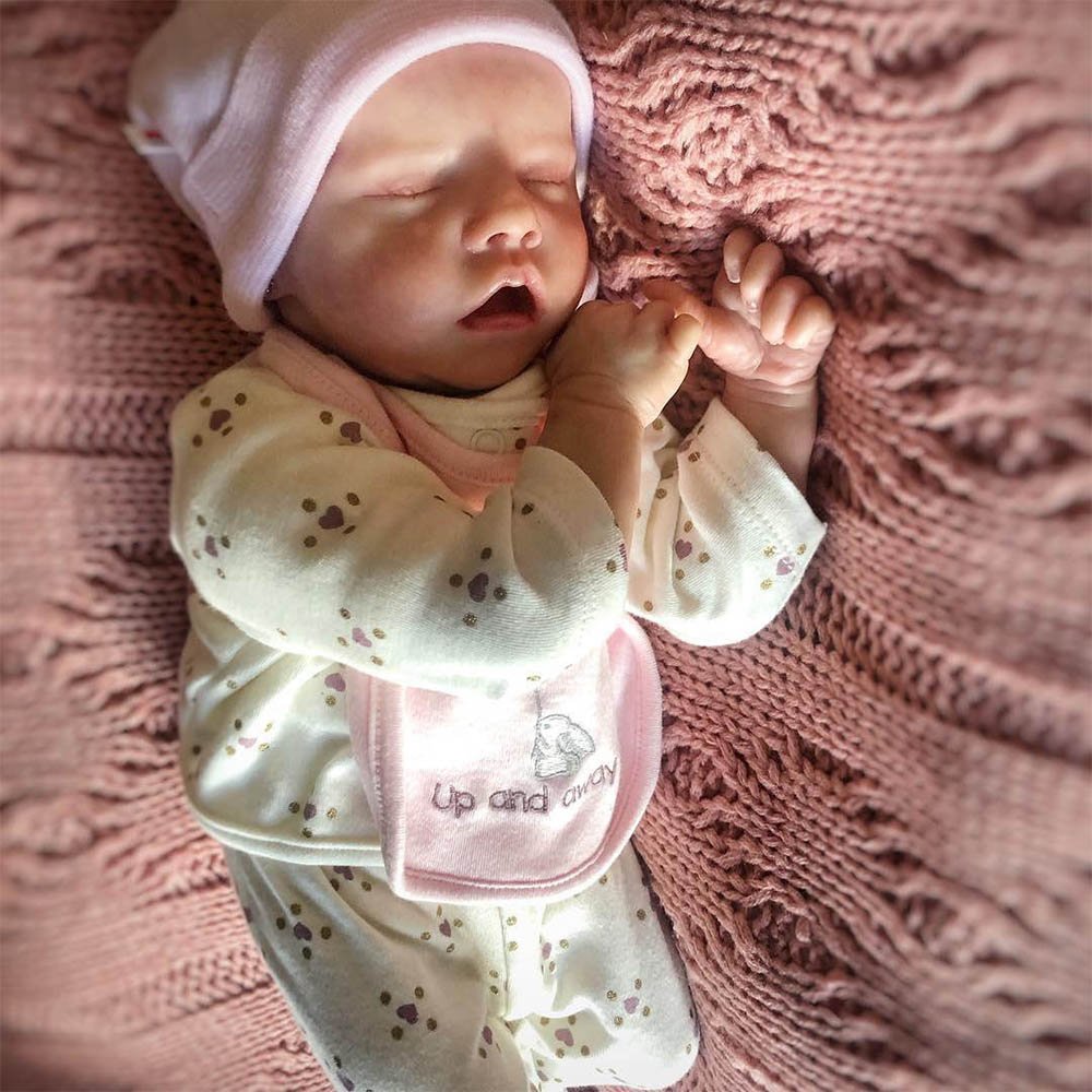 17″Cute Lifelike Handmade Sleeping Reborn Newborn Baby Doll Phoebe