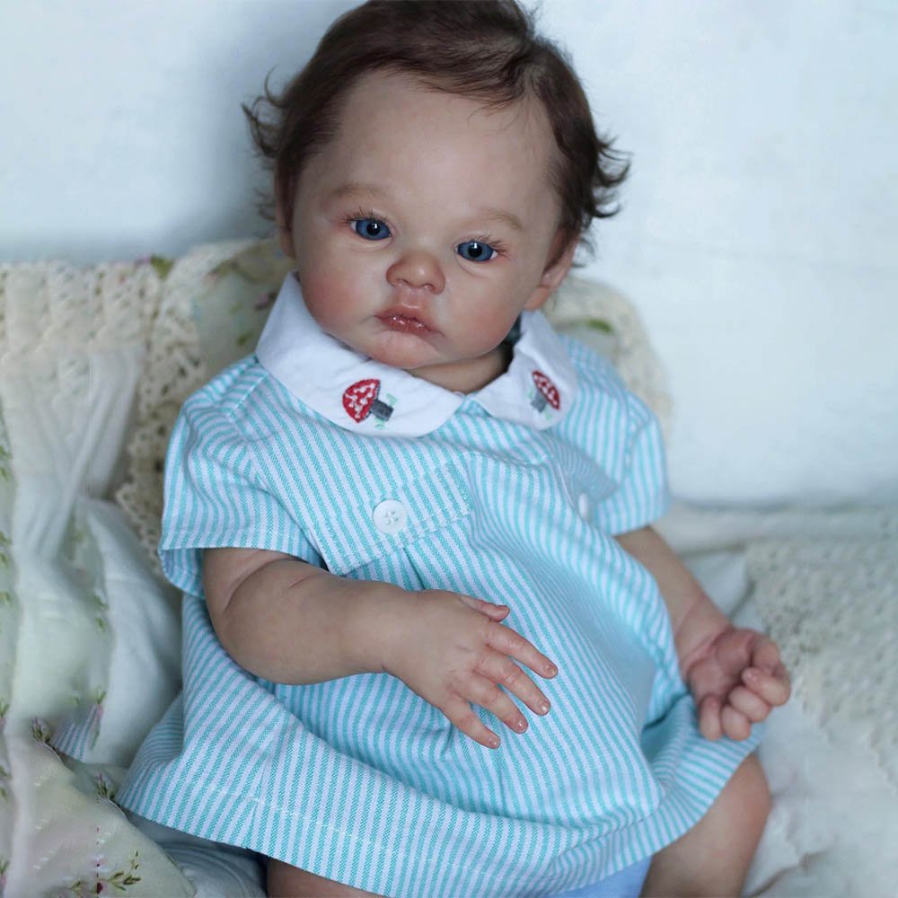 17″ Real Lifelike Cute Eyes Opened Reborn Newborn Doll Girl Named Emily
