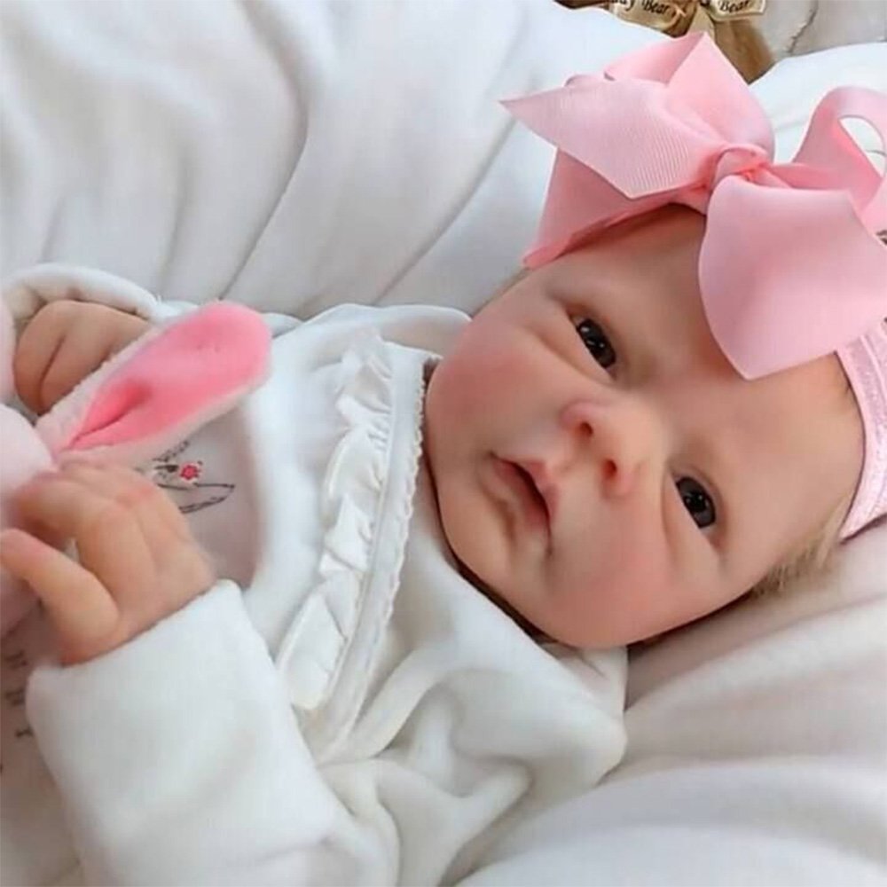 20”Realistic Reborn Newborns Girl Silicone Vinyl Body Baby Doll Named Gemma With Blonde Hair