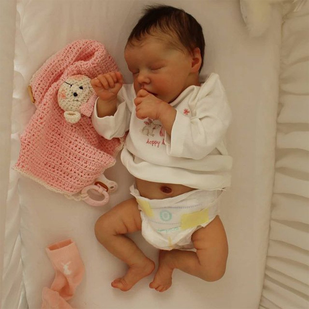 12″Baby Girl Toseday, Real Lifelike and Cute Soft Silicone Baby Newborn Reborn Sleeping Baby Doll
