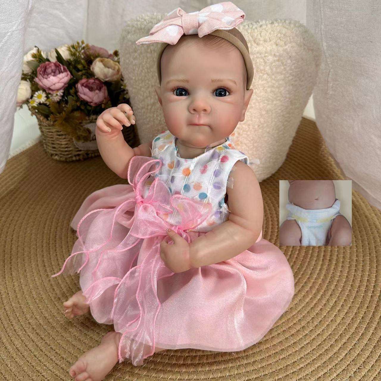 Cokela 50cm Bettie reborn doll simulation baby plastic body can be put into water for bathing