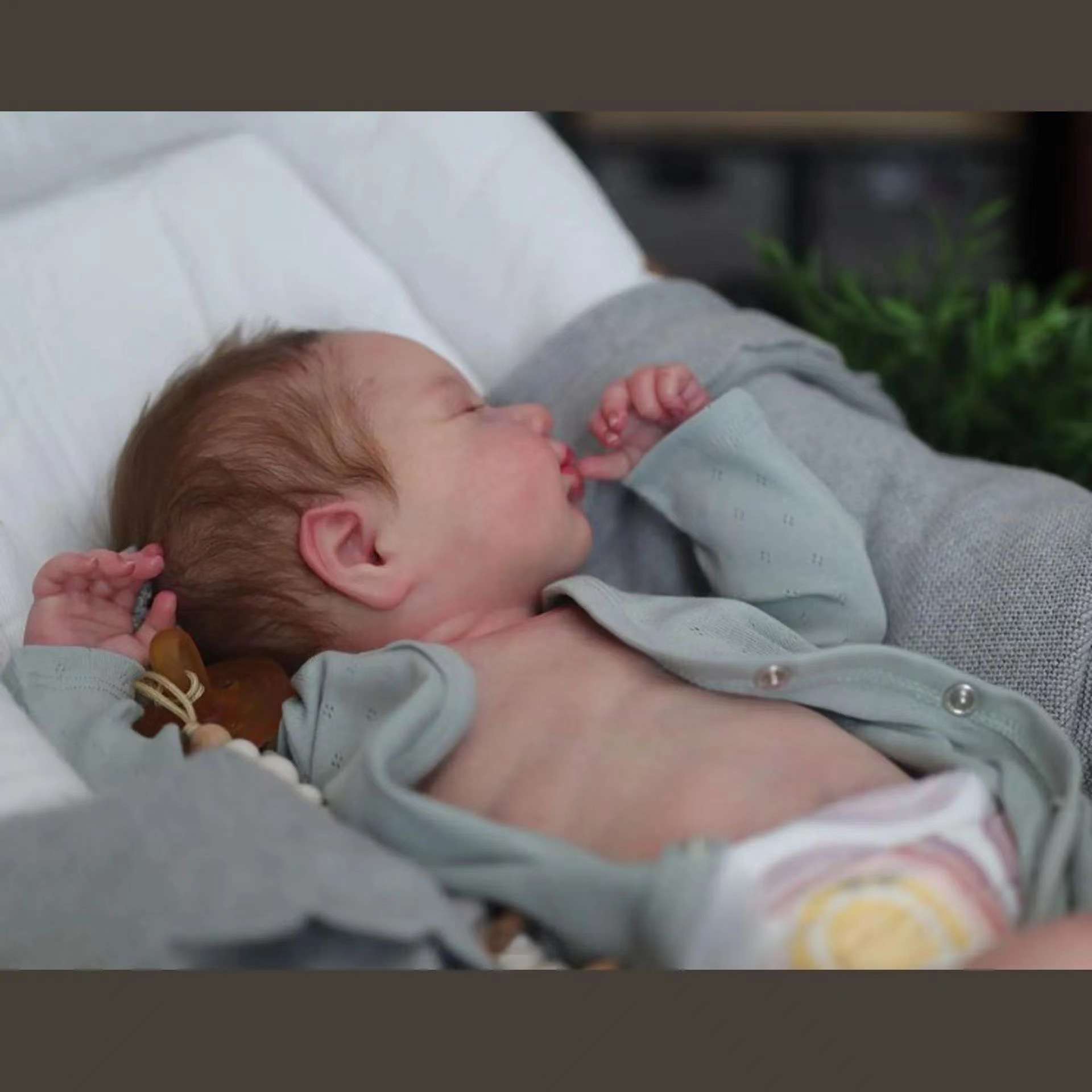 Cokela 48cm plastic body LOULOU reborn doll 3D advanced painting