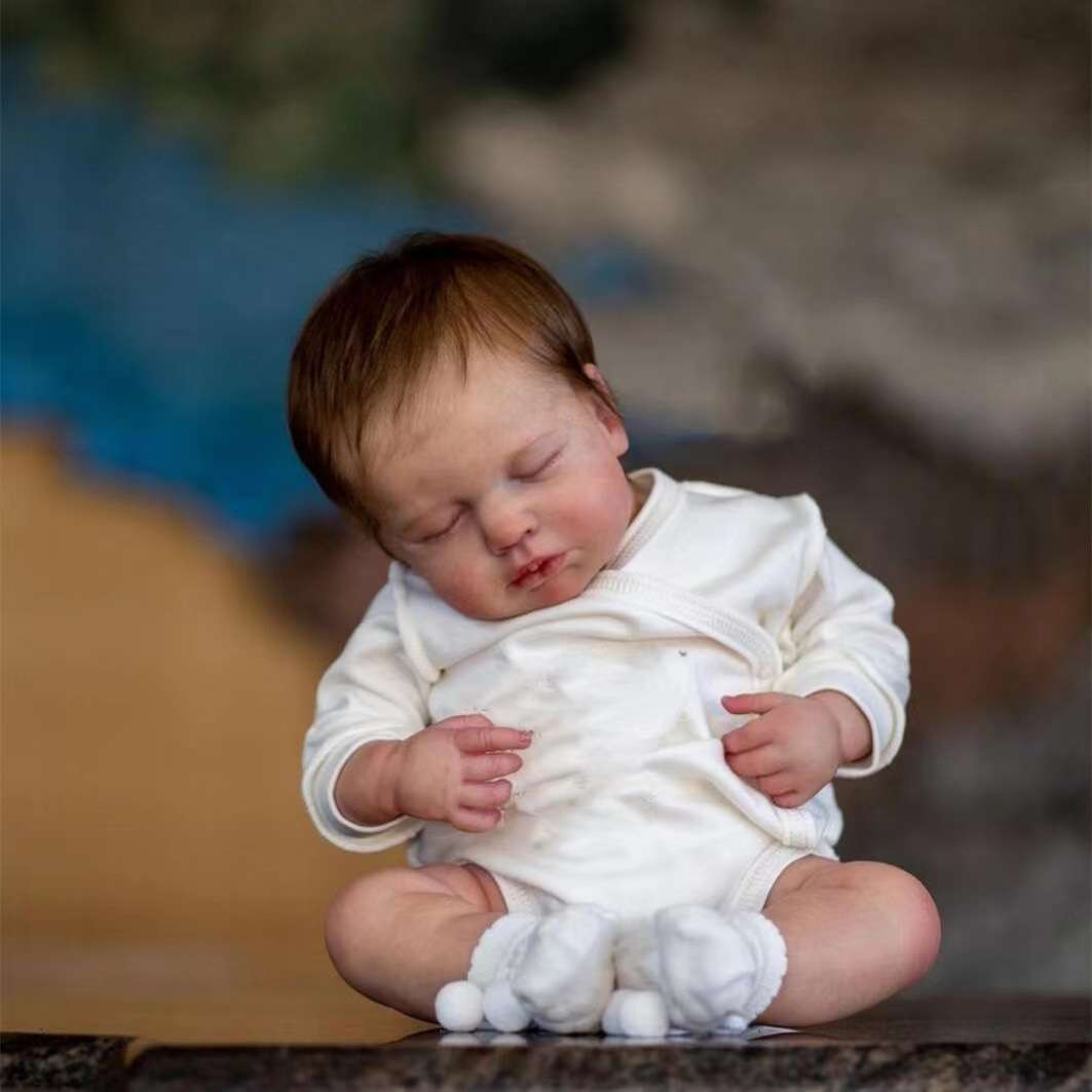 Cokela 48cm 3D exquisite painted simulation baby reborn doll LouLou