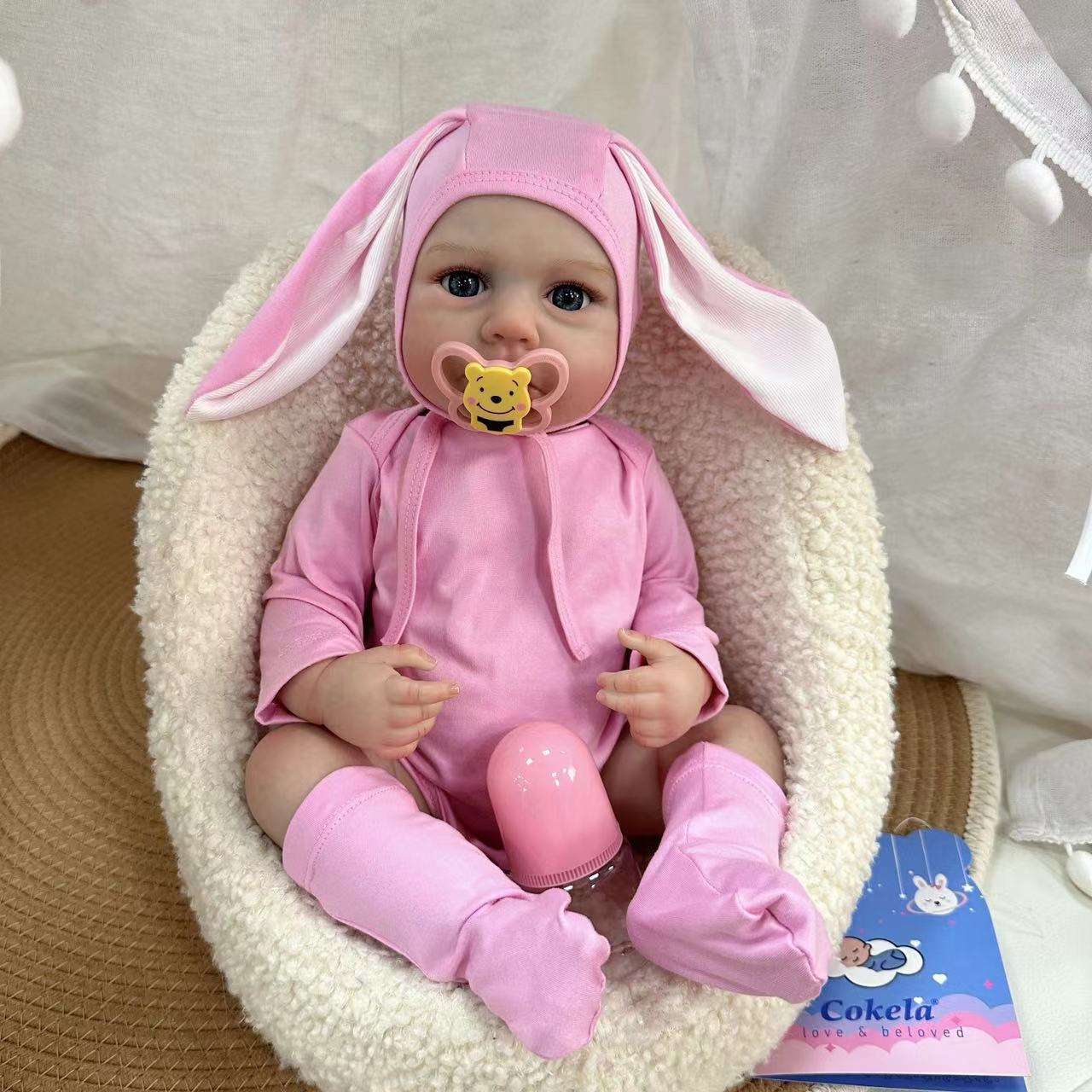 Cokela 50cm Simulation Baby Reborn Doll LouLou Awake Advanced Painting
